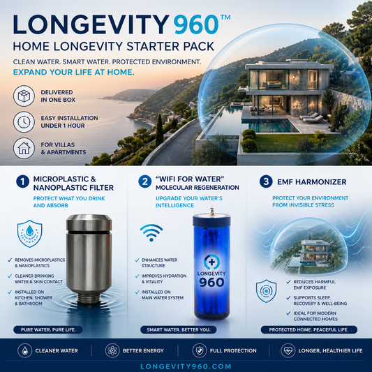 LONGEVITY960™ HOME LONGELIVING STARTER PACK: Transform Your Home Into a Longevity Environment  Your home should do more than shelter you