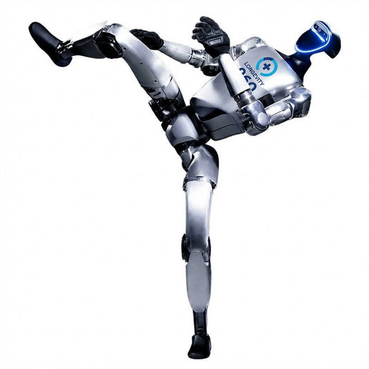 Performance Coach Robot R1. Fully upgraded with proprietary Longevity960 AI systems, this next-generation humanoid robot has been transformed into a precision-engineered performance and longevity coach.  It is not simply a robot.