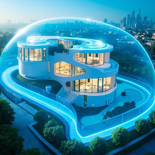 Electromagnetic Bubble Protector (EBP) for House,  designed to harmonize indoor and outdoor spaces by reducing electromagnetic and geopathic interferences.