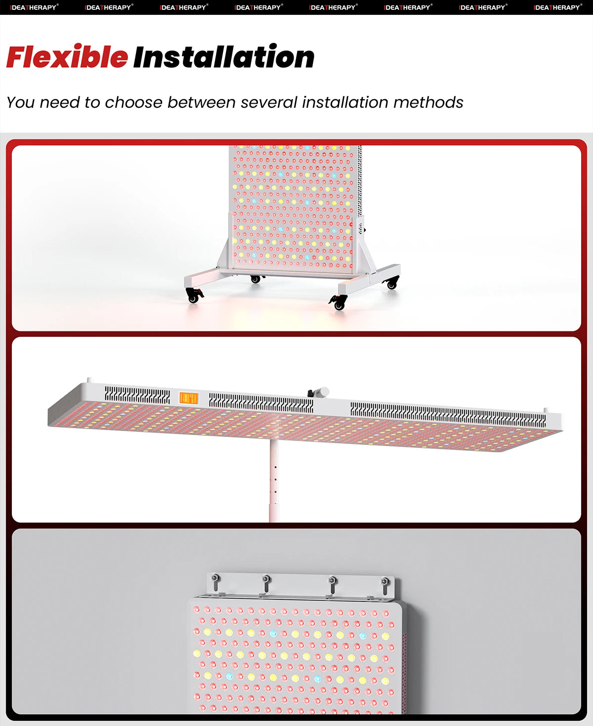 Lxy IDEATHERAPY Touch Screen APP RLPRO2000 9 Wave Blue Yellow Light Therapy Device Infrared Light Therapy  Red Light Therapy