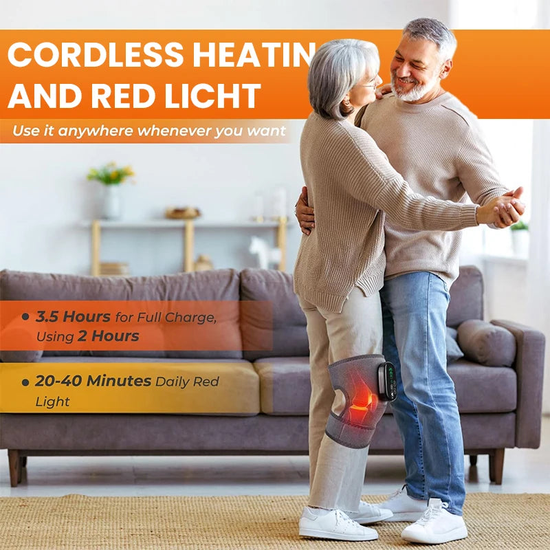 Red Light Therapy Knee Shoulder Brace 660nm 850nm Infrared Heat Wrap for Arthritis Joint Pain Muscle Relaxation Healing Support
