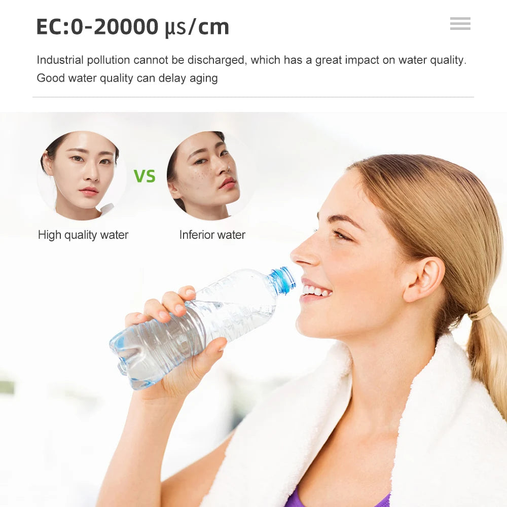 10 in 1 Water Quality Tester: Water is life—but impure water accelerates aging. Hidden contaminants like heavy metals, excessive TDS, and pH imbalances drive inflammation, oxidative stress, and cellular damage, silently shortening your healthspan.