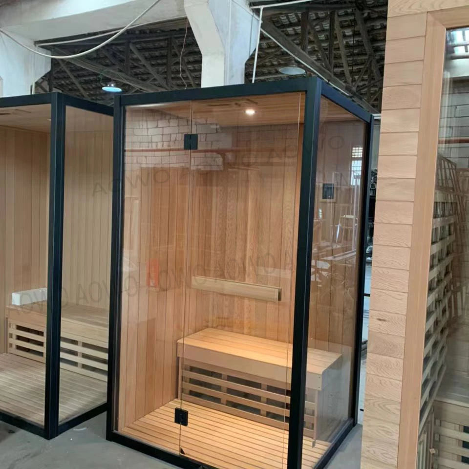 2 Person Square Wooden Dry Sauna Steam Sexs Sauna Roominfra Red Sau-na Dry Steam Yacuzzi Outdoor Spa Steam Sauna Tent