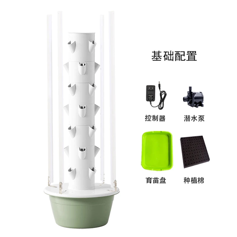 Space Tree Hydroponic Tower for Rooftop Balcony Vertical Soilless Cultivation Veg Growing Box