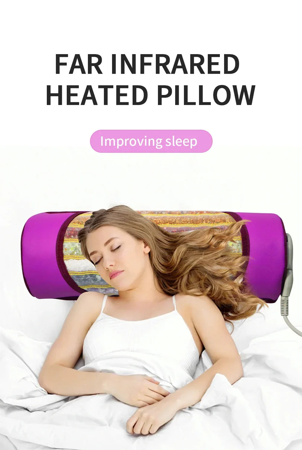 7 Color Crystal Massage Heated Pillow Chakra Energy Far And Near Infrared Therapy Mini Cuscino Restores Mood Improves Insomnia