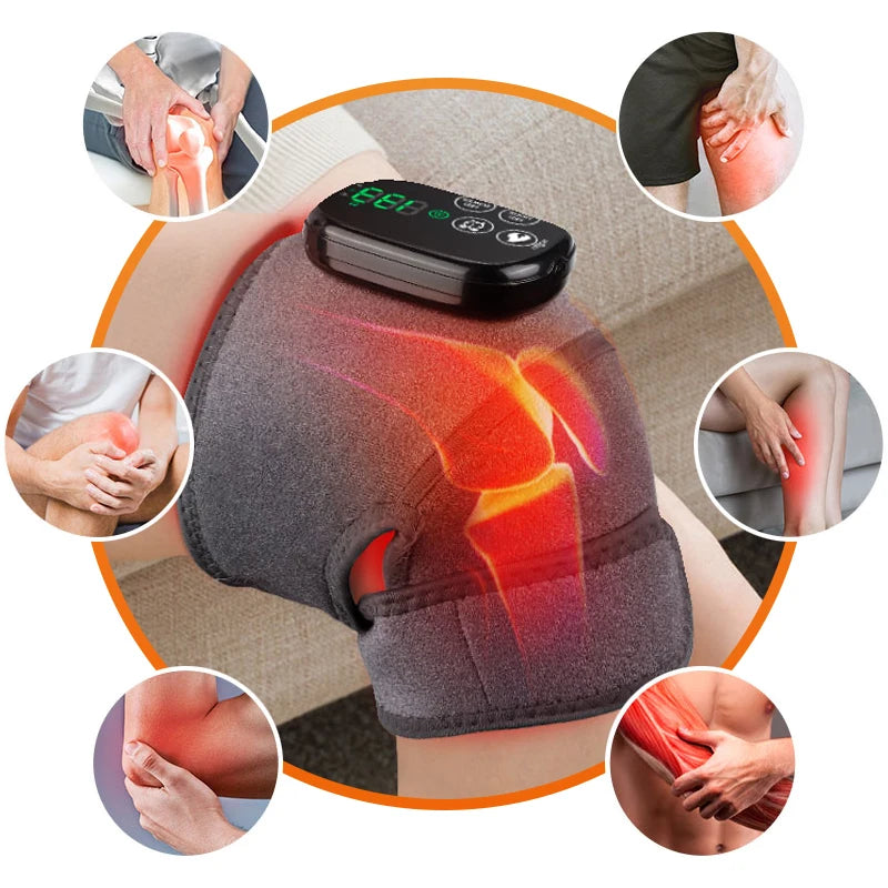 Red Light Therapy Knee Shoulder Brace 660nm 850nm Infrared Heat Wrap for Arthritis Joint Pain Muscle Relaxation Healing Support