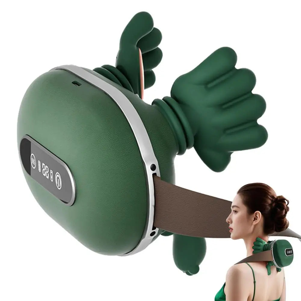 Rechargeable Dual-Finger Neck And Shoulder Massager Device Infrared Therapy Heat Compression for Relaxation And Pain Relief