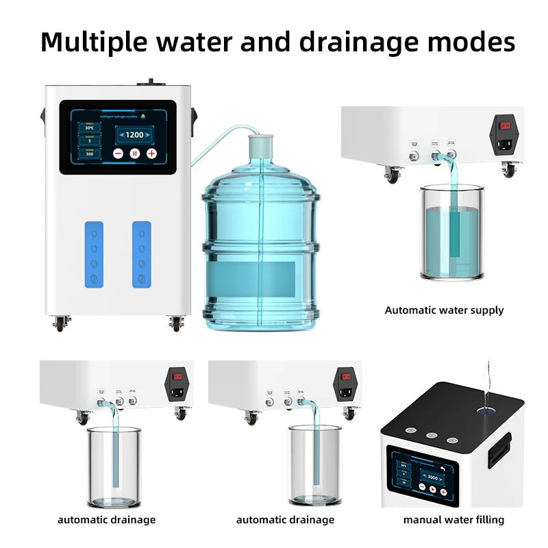 Hydrogen Therapy High Flow 1500ML 3000ML Hydrogen Oxygen Inhalation Machine Generator Brown Gas Generator H2 Inhaler Device