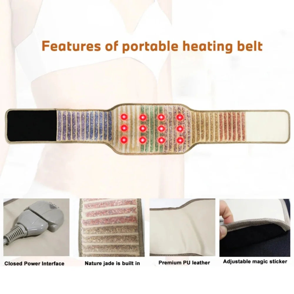 PEMF Body Far-Infrared Heating Pad Magnetic Therapy Mat Chakra Gemstone Photon Waist Belt Balance Massage Pad With 7 Crystals