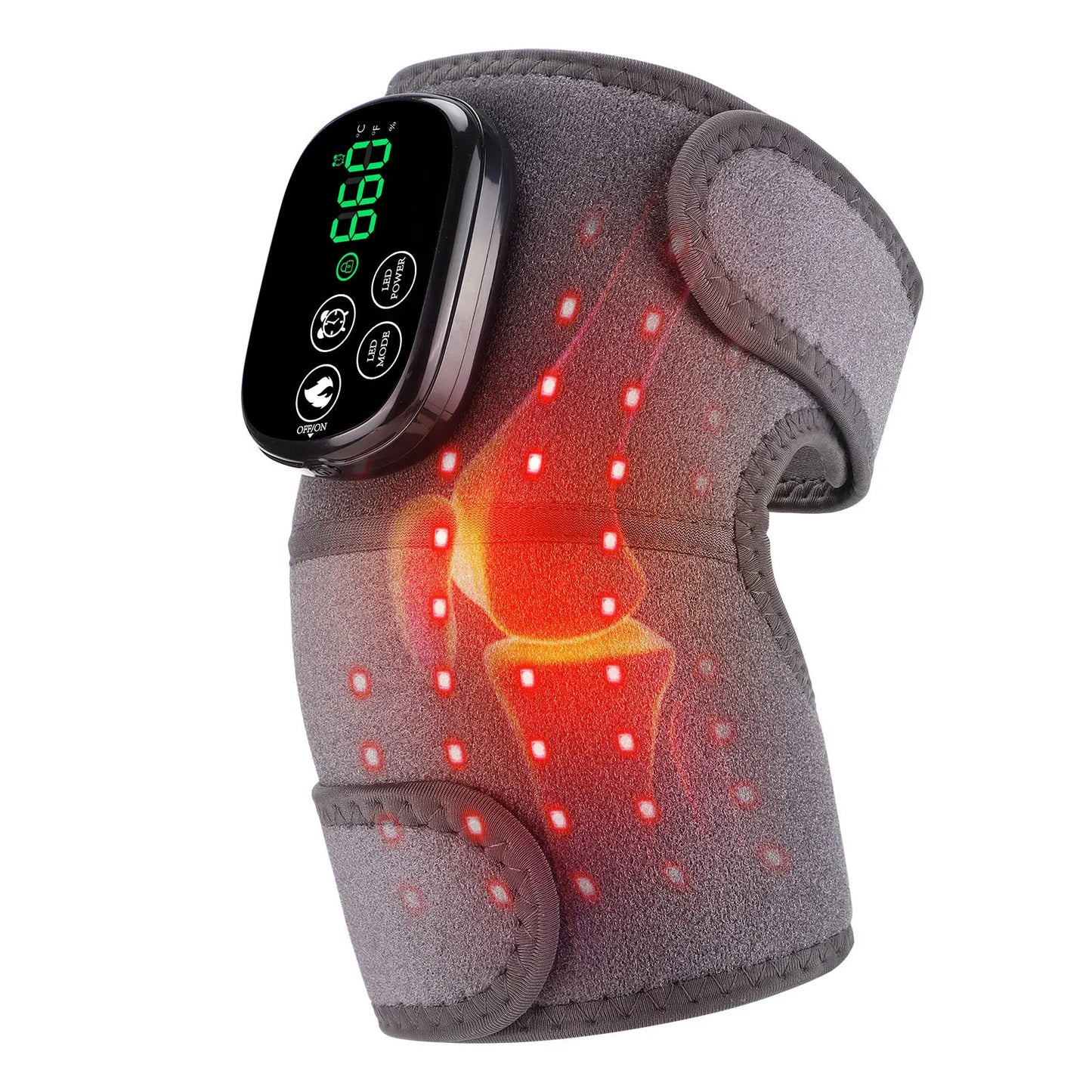 Red Light Therapy Knee Shoulder Brace 660nm 850nm Infrared Heat Wrap for Arthritis Joint Pain Muscle Relaxation Healing Support