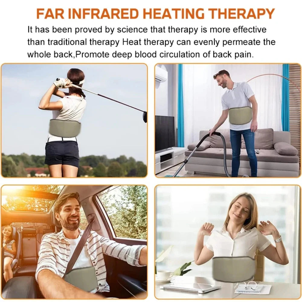 PEMF Body Far-Infrared Heating Pad Magnetic Therapy Mat Chakra Gemstone Photon Waist Belt Balance Massage Pad With 7 Crystals