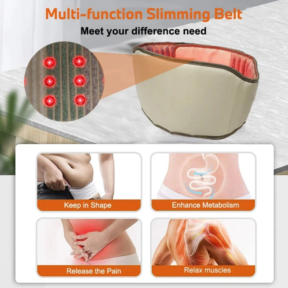 PEMF Body Far-Infrared Heating Pad Magnetic Therapy Mat Chakra Gemstone Photon Waist Belt Balance Massage Pad With 7 Crystals