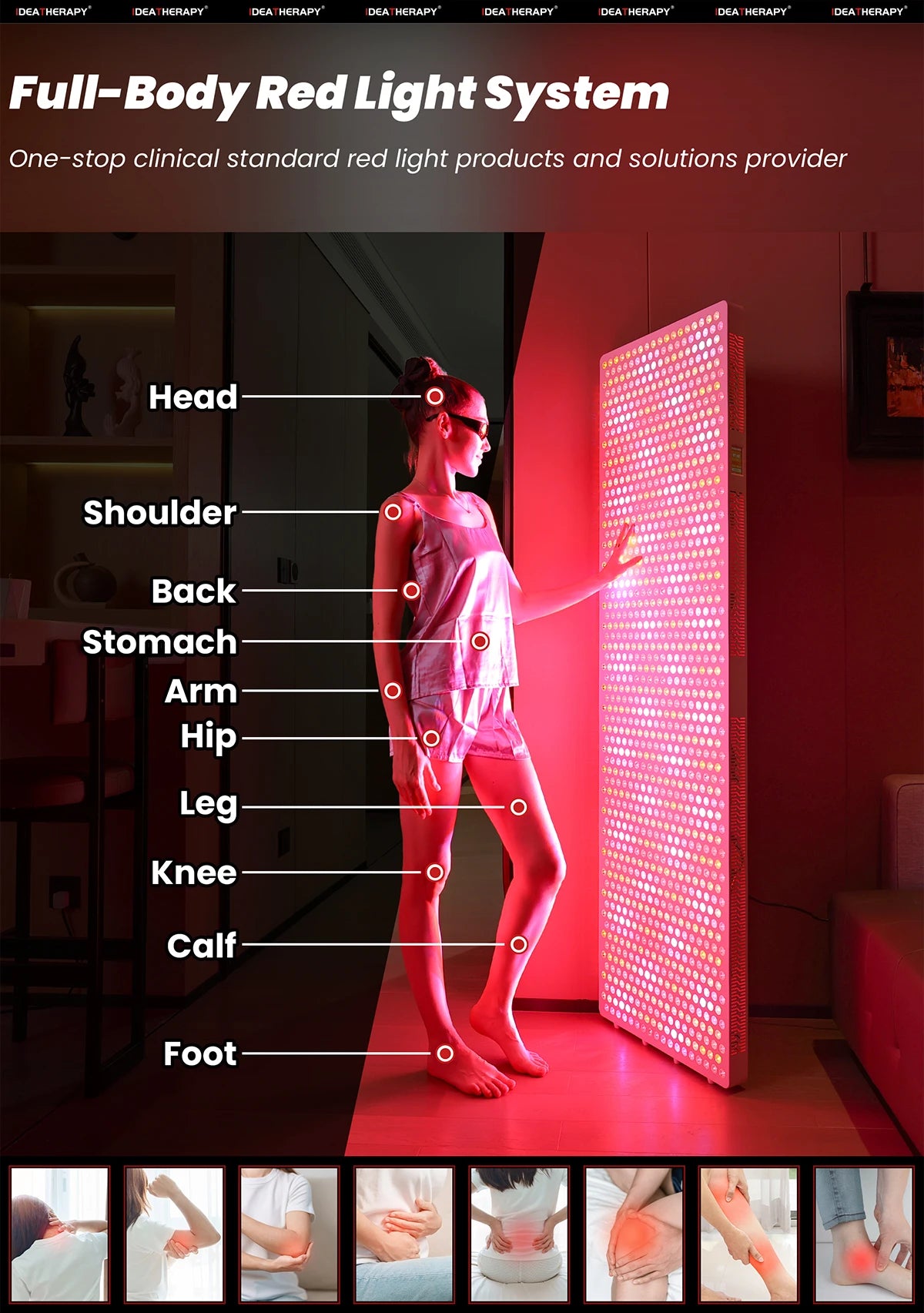 Lxy IDEATHERAPY Touch Screen APP RLPRO2000 9 Wave Blue Yellow Light Therapy Device Infrared Light Therapy  Red Light Therapy