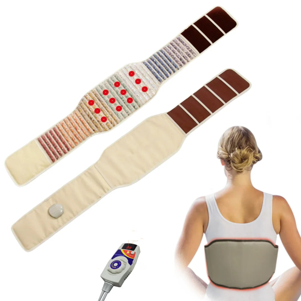 PEMF Body Far-Infrared Heating Pad Magnetic Therapy Mat Chakra Gemstone Photon Waist Belt Balance Massage Pad With 7 Crystals