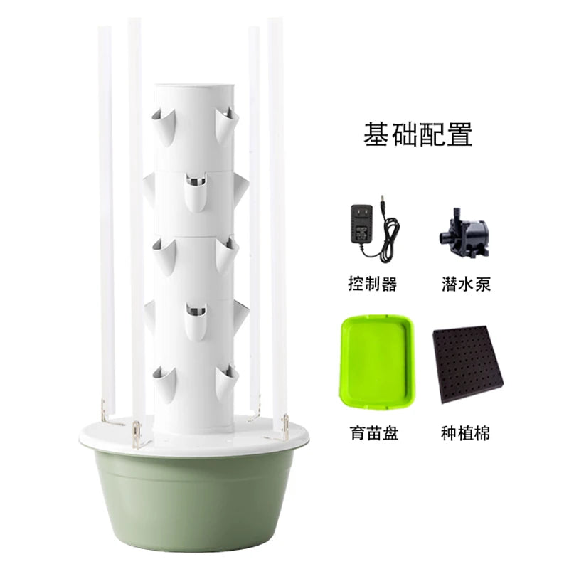 Space Tree Hydroponic Tower for Rooftop Balcony Vertical Soilless Cultivation Veg Growing Box