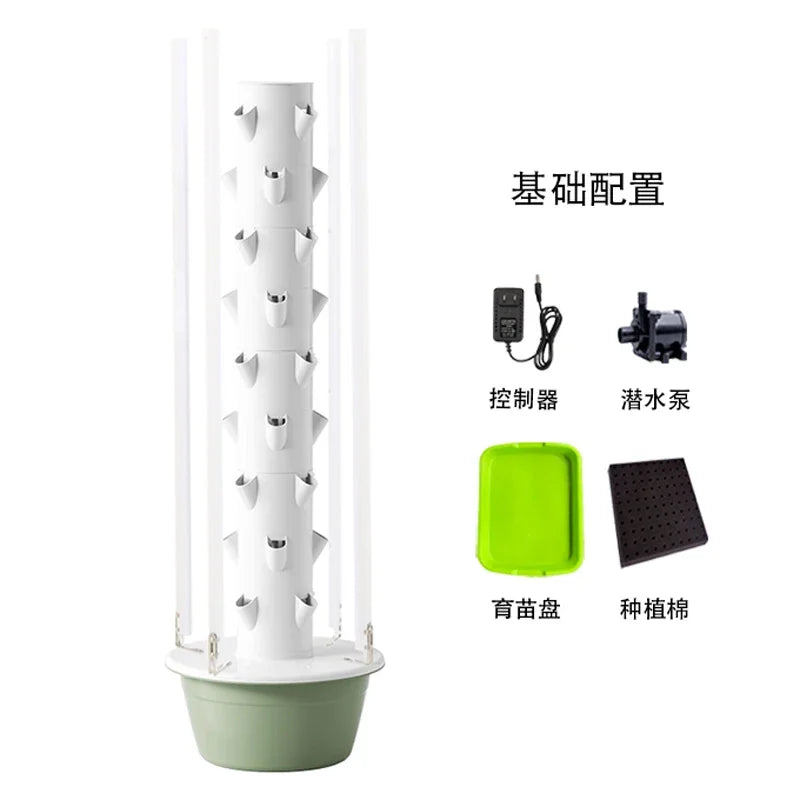 Space Tree Hydroponic Tower for Rooftop Balcony Vertical Soilless Cultivation Veg Growing Box