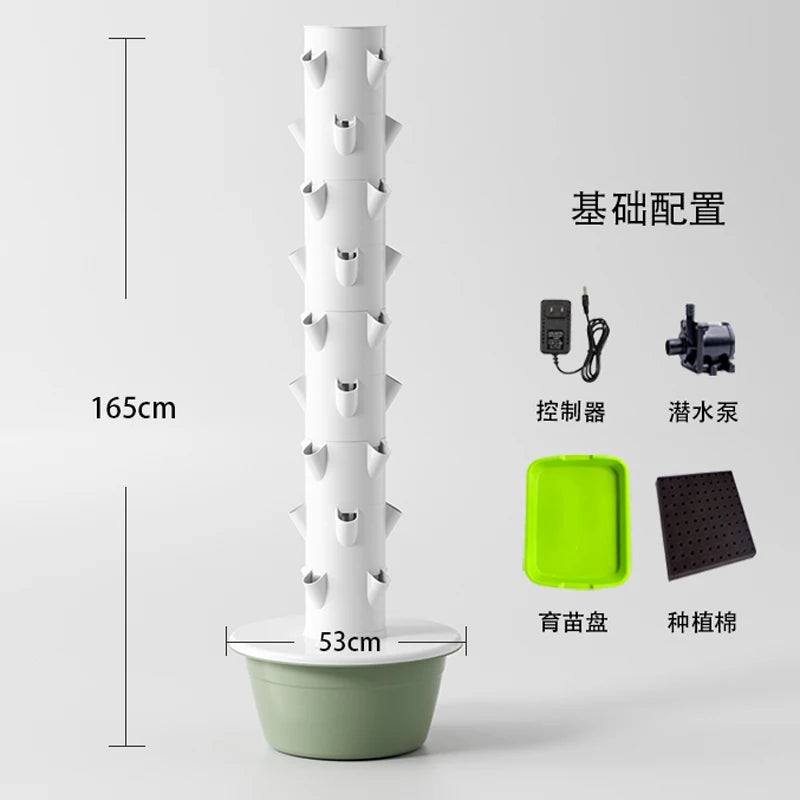Space Tree Hydroponic Tower for Rooftop Balcony Vertical Soilless Cultivation Veg Growing Box