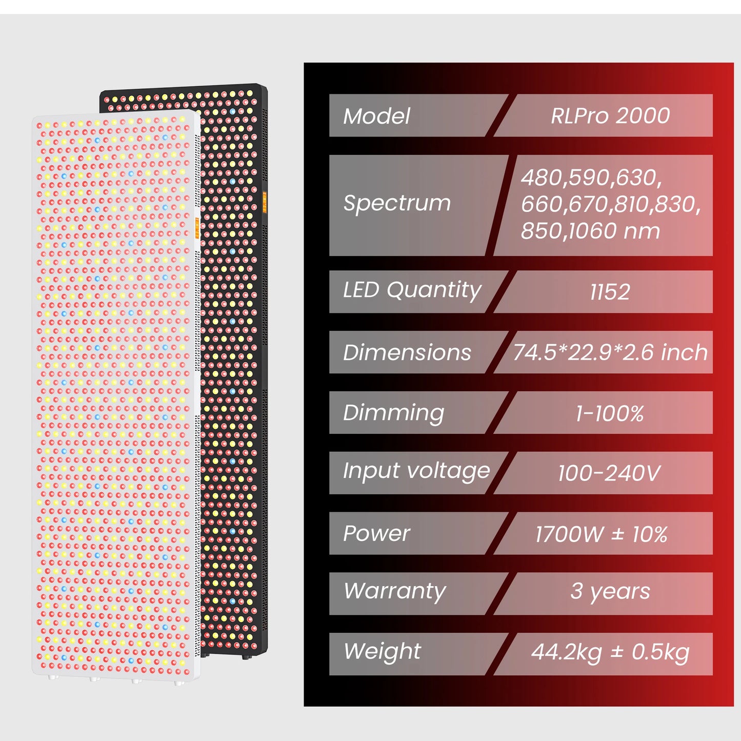 Lxy IDEATHERAPY Touch Screen APP RLPRO2000 9 Wave Blue Yellow Light Therapy Device Infrared Light Therapy  Red Light Therapy