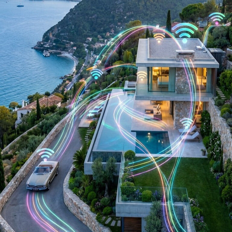 Electromagnetic Bubble Protector (EBP) for House,  designed to harmonize indoor and outdoor spaces by reducing electromagnetic and geopathic interferences.